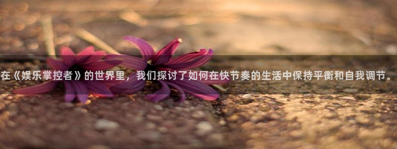 天辰娱乐平台官网登录入口：在《娱乐掌控者》的世界里，我们探讨了如何在快节奏的生活中保持平衡和自我调节。
