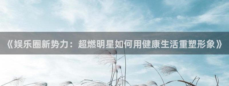 天辰娱乐平台下载入口：《娱乐圈新势力：超燃明星如何用健康生活重塑形象》